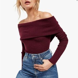 We the free XS off the shoulder sweater top